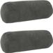 vidaXL - Kussensloop - 2 stuks - HEERLEN - Donkergrijs - Ø 15 x 40 cm - Fluweel