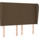 Tête de lit tissu marron foncé 147x23x118/128 cm