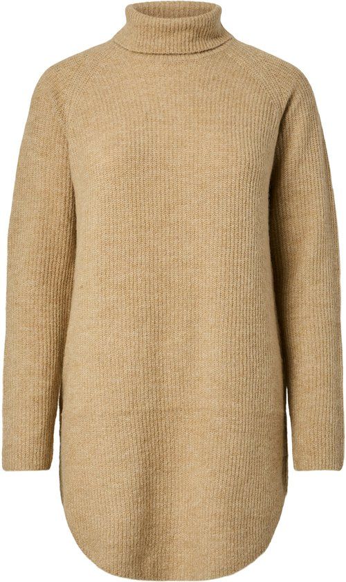 PIECES - PCELLEN LS LONG KNIT NOOS BC - White Pepper - L - Women's Knit Sweater