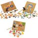 VIGA Hamer-Mozaïekset - Houten Speelset voor Creatieve Kinderen - 23x18 cm - 3 Sets in Doos - Educatief Spel voor Hand-oogcoördinatie