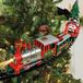 MikaMax Ensemble de train pour sapin de Noël - Ensemble de train de Noël de 31 pièces avec lumière et son - Rouge/Vert/Noir/Blanc