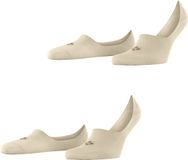 Burlington Everyday 2-Pack onzichtbar eenkleurig katoen multipack footies heren beige - maat 41-42