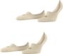 Burlington Everyday 2-Pack onzichtbar eenkleurig katoen multipack footies heren beige - maat 41-42