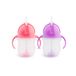 Munchkin Drinkbeker met Rietje en Click Lock Top Set, Baby & Peuter Tuitbekers met Rietje, BPA-Vrije Antilek Tuitbeker, Vaatwasserbestendig, Verzwaard Rietje - 2 Stuks x 207ml, Roze/Paars