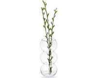 Giftdecor Bloemenvaas bol vorm - transparant glas - D17 x H36 cm