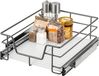 Bremermann Tiroir télescopique de 45 cm avec étagère, tiroir de cuisine réglable, tiroir métallique extensible, gris