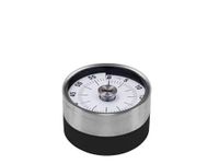 H&H Mechanische keukentimer met magneet, 6 cm, compacte handmatige timer, keukentimer zonder batterijen voor koken en bereiden