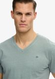Superdry T-shirt Classic Cotton Linen Vee M1012391a J1e Silver Sage Mannen Maat - M