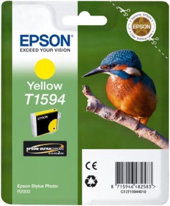Epson T1594 Yellow Ink Cartridge - 17ml - Compatible with Epson Stylus Photo R2000