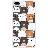 Apple Bedrukt siliconen hoesje compatibel met iPhone 8 Plus Réunion de Nounours