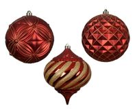 Decoris Kerstballen kunststof d20 cm krood a3