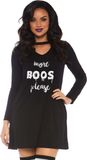 Leg Avenue More Boos Jersey Zwart Kostuum Jurk - S - Polyester - 0714718533933
