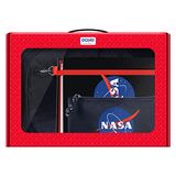 Dohe - Geschenkkoffer - rugzak, reservemap en triple-tas - Nasa - logo