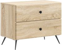 vidaXL Nachtkastje Sonoma Eiken 62 x 34,5 x 47,5 cm Bewerkt hout