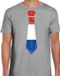 Bellatio Decorations Verkleed shirt voor heren - Stropdas Nederland - Grijs - S
