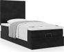 Maison Exclusive - Lit plateforme avec matelas, noir, 90x200 cm, velours