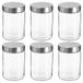Wellhome Set van 6 glazen weckpotten + roestvrij staal 1,2 L