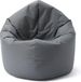 Lumaland Pouf 2-en-1 en lin pour intérieur, pouf rond confortable pour intérieur, rembourrage 300 l, 120 x 80 x 75 cm, aspect et toucher lin, bleu
