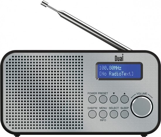 DUAL - Draagbare digitale wekkerradio DAB/FM LCD-scherm