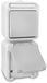 Peranova 102441 Pera Schakel-/stopcontact combinatie spatwaterdicht Lichtgrijs, Donkergrijs 1 stuk(s)