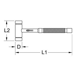 KS Tools BRONZEplus beitelhamer - 900g - Amerikaanse vorm
