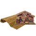 Merkloos / Sans marque Kerststallen Complete kerststal inclusief 8 beelden en ondergrond 30 cm