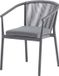 AVH-Collectie Apollo dining tuinstoel rope stapelbaar grijs