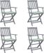 vidaXL Chaises pliantes, 8 pièces, avec coussins, bois d'acacia massif