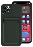 XDAG iPhone 8 Card Holder Case - Wallet Card Slot Cover Green