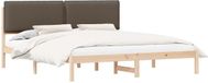 vidaXL Bedframe met gevoerd hoofdeinde, taupe, 180 x 200 cm