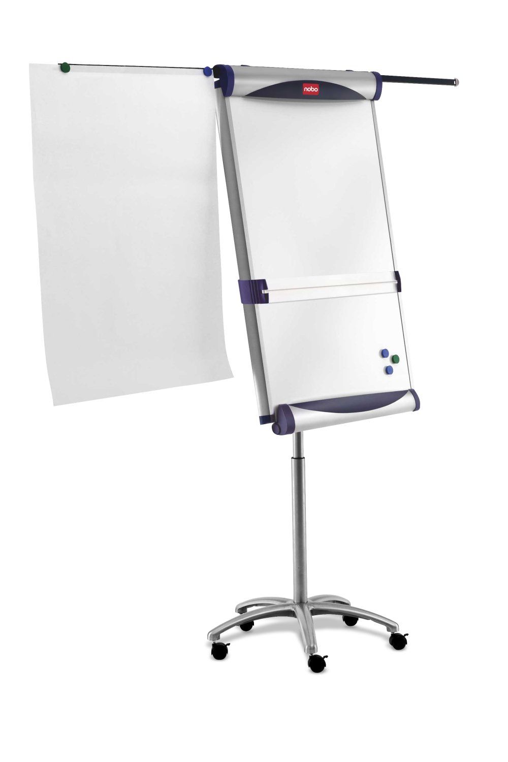 Nobo Classic Staal mobiele flipover met uitschuifarmen, magnetisch