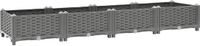vidaXL Verhoogde Plantenbak 160x40x23 cm Polypropeen Grijs