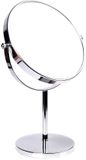 HIMRY KXD3108N-10x Staande spiegel 10x Vergroting, 20 cm, Cosmeticaspiegel 360° draaibaar. Verchroomde make-upspiegel Scheerspiegel Badkamerspiegel, Dubbelzijdig: Normaal + 10x vergroting