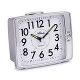 Atlanta Luide klok wekker kwartswekker licht snooze analoog zilver - 2151/19