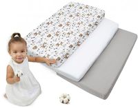 Medi Partners 3pcs. Hoeslaken voor een Babybedje 60x120 cm 100% Katoenen babybeddengoed kindermatras slaapzak
