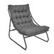 HOME DECO FACTORY, HDO0375, Ergonomische tuinstoel in antraciet, modern en elegant design, optimaal comfort, gemakkelijk te onderhouden, veelzijdig voor zowel binnen als buiten, 68x85x88 cm