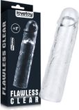 LoveToy - Flawless - Transparante Penis Sleeve - 19 cm