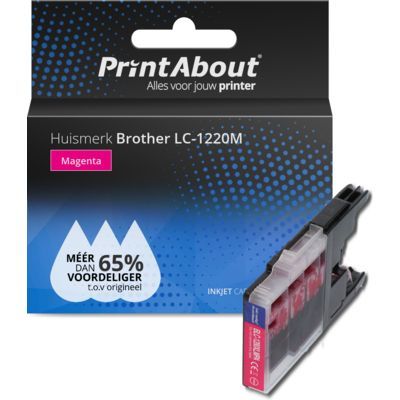 PrintAbout LC-1220M Magenta Ink Cartridge - Compatible with Brother Printers