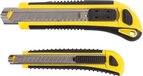 Toolland Set van 2 afbreekmessen - 18 mm - Zwart/Geel