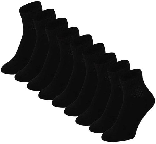 Morethansocks - Sneaker sportsokken - Unisex - Zwart - 3-Pack
