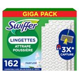 Swiffer Stofdoeken, 162 microvezeldoeken, vangen stof en vuil op, ideaal voor alle soorten vloeren en dierenharen, Giga-formaat