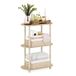 Furinno Turn-N-Tube 3-Tier Modern Oval Side Display Rack, Bauhaus Oak/Beige
