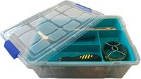 PLASTICFORTE Boîte de rangement d'outils - 9L - bleu - 26 x 37 x 14 cm