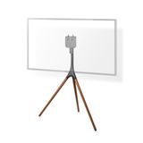 Nedis TVSM705SABK - TV Vloerstandaard - 55 - 65 inch - Zwart/Bruin