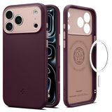 Spigen iPhone 17 Pro Max hoesje Nano Pop MagFit [Dual-Tone Design] Stijlvol dun, stofvrij en slank, compatibel met MagSafe-accessoires - Burgundy Bean