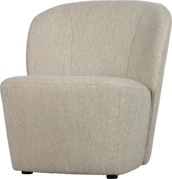vtwonen Lofty Fauteuil - Boucle - Naturel - 75x68x72cm - Industrieel