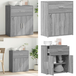 Buffet Sonoma Gris 60x31x70 cm Bois d'ingénierie