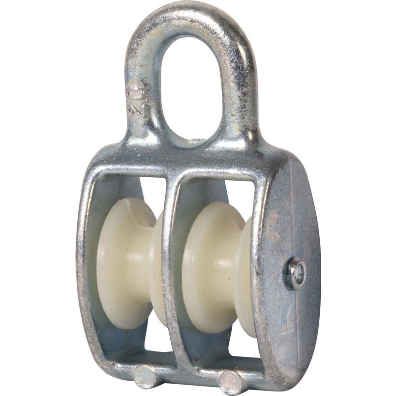 DX Katrol met nylon wiel / duplex / 06x20 mm / Zwart