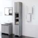 Maison Exclusive - Armoire de salle de bain, gris Sonoma, 30x30x183,5 cm, panneau de particules