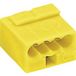 WAGO 243-504 Connecteur à levier Flexible : 0.6- Massif : -0.8 mm² Nombre de pôles : 4 1 pièce(s) Jaune Pièce